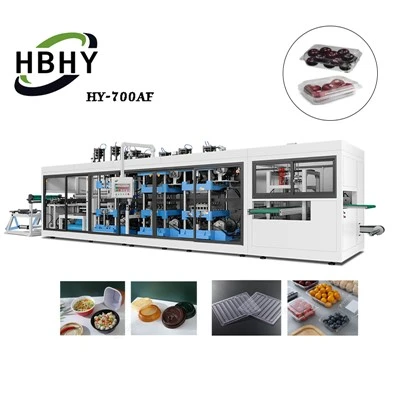 Kat-estasyon vakyòm Thermoforming machin